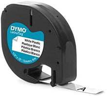 Buy DYMO,DYMO LetraTag Genuine Plastic Label Tapes | 12mm x 4m | Black Print on White | Durable Self-Adhesive Multi-Surface Rolls | Pack of 2 - Gadcet UK | UK | London | Scotland | Wales| Near Me | Cheap | Pay In 3 | Label tapes & Refill Rolls