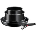 Buy TEFAL,TEFAL Ingenio L1549043 Easy Cook & Clean 5 Pcs Saucepan & Frying Pan Non-Stick Cookware Set, Black - Gadcet UK | UK | London | Scotland | Wales| Near Me | Cheap | Pay In 3 | Kitchen Tools & Utensils