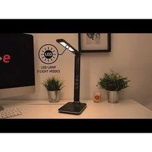 Buy groov-e,Groov-e Ares Desk LED Lamp with Wireless Charging Pad & Clock - Black - Gadcet UK | UK | London | Scotland | Wales| Near Me | Cheap | Pay In 3 | Lamps
