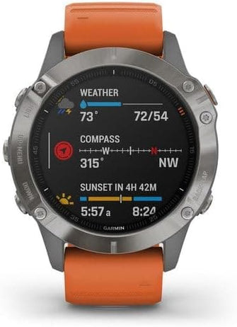 Buy Garmin,Garmin Fenix 6 Sapphire Multisport GPS Watch - Titanium - Gadcet UK | UK | London | Scotland | Wales| Ireland | Near Me | Cheap | Pay In 3 | Watches