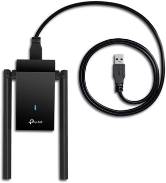 TP-Link,TP-Link AX1800 Wi-Fi 6 Dual Antennas High Gain Wireless USB 3.0 Adapter, Dual-Band, Auto Driver, MU-MIMO, Low- Latency, 1m Cable, Supports Windows 10/11, Highly Secure WPA3 (Archer TX20U Plus), Black - Gadcet.com