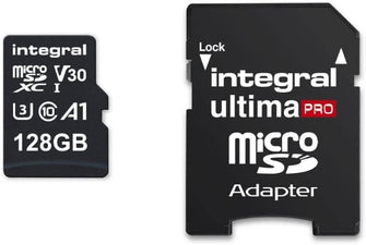 Buy Integral,Integral 128GB Micro SD Card 4K Video Premium High Speed Memory Card SDXC Up to 100MB s Read and 50MB s Write speed V30 C10 U3 UHS-I A1 - Gadcet UK | UK | London | Scotland | Wales| Near Me | Cheap | Pay In 3 | Flash Memory Cards