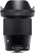 Sigma 16mm F1.4 DC DN Contemporary Lens for Canon EF-M – Wide-Angle Autofocus Prime Lens