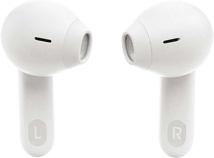 JBL Tune Flex In-Ear Bluetooth Headphones, Water-Resistant Noise-Cancelling Earphones with 32 Hours of Battery Life, White