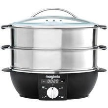 Buy Magimix,Magimix 11582 2-Basket Independent 1900W Steamer – Black & Chrome - Gadcet UK | UK | London | Scotland | Wales| Near Me | Cheap | Pay In 3 | Food Cookers & Steamers