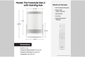 Buy Samsung,The Freestyle Portable Projector SP-LFF3CLA 100" Screen - White - Gadcet UK | UK | London | Scotland | Wales| Ireland | Near Me | Cheap | Pay In 3 | Projectors