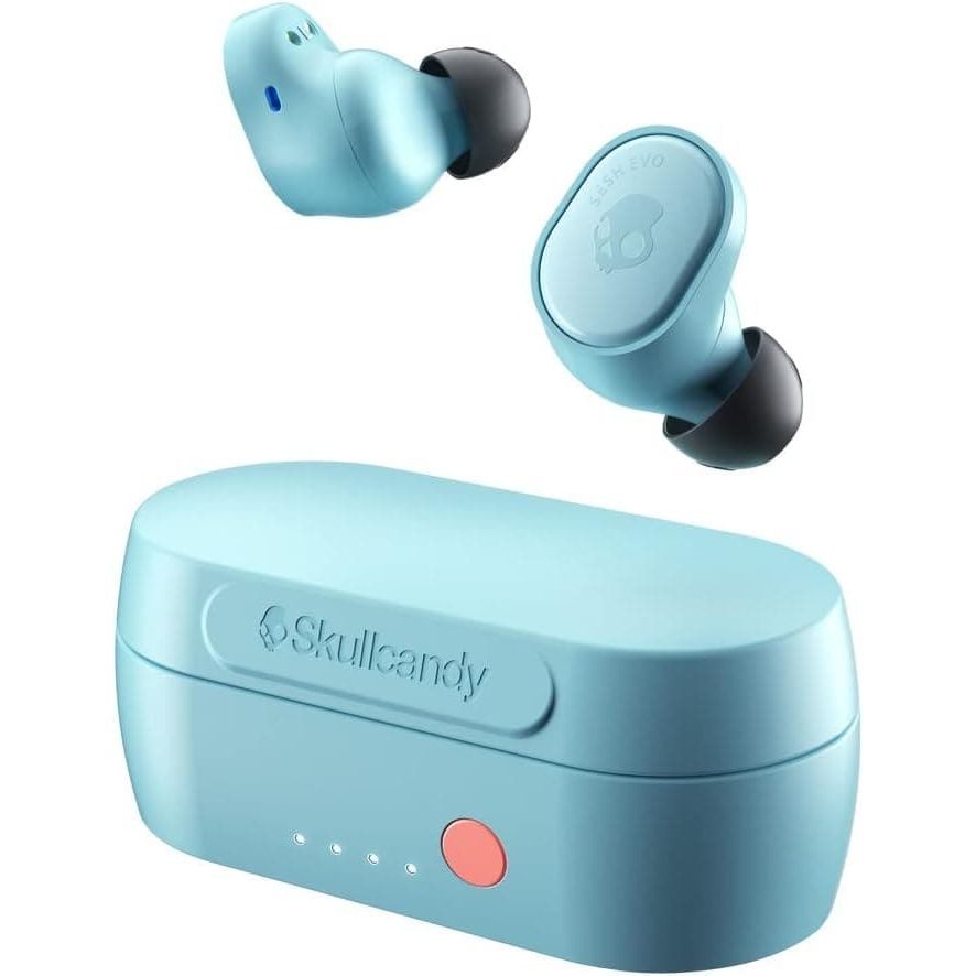 Buy Skullcandy,Skullcandy Sesh Evo True Wireless In-Ear Bluetooth Earbuds Compatible with iPhone and Android / Charging Case and Microphone / Great for Gym, Sports, and Gaming IP55 Water Dust Resistant - Blue - Gadcet UK | UK | London | Scotland | Wales| Near Me | Cheap | Pay In 3 | Headphones & Headsets