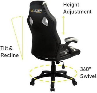 Buy BraZen Puma,Puma Ergonomic Gaming Chair for Adults – PC/Office Computer Chair with High-Back Support – Black & Green - Gadcet UK | UK | London | Scotland | Wales| Near Me | Cheap | Pay In 3 | Office Equipment