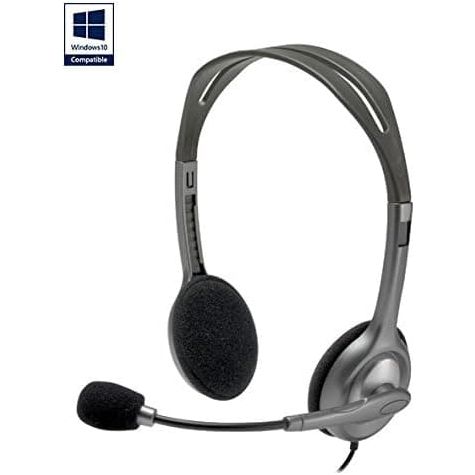 Buy Logitech,Logitech H111 Wired Headset, Stereo Headphones with Noise-Cancelling Microphone, 3.5 mm Audio Jack, PC/Mac/Laptop/Smartphone/Tablet - Black - Gadcet UK | UK | London | Scotland | Wales| Ireland | Near Me | Cheap | Pay In 3 | Headphones & Headsets
