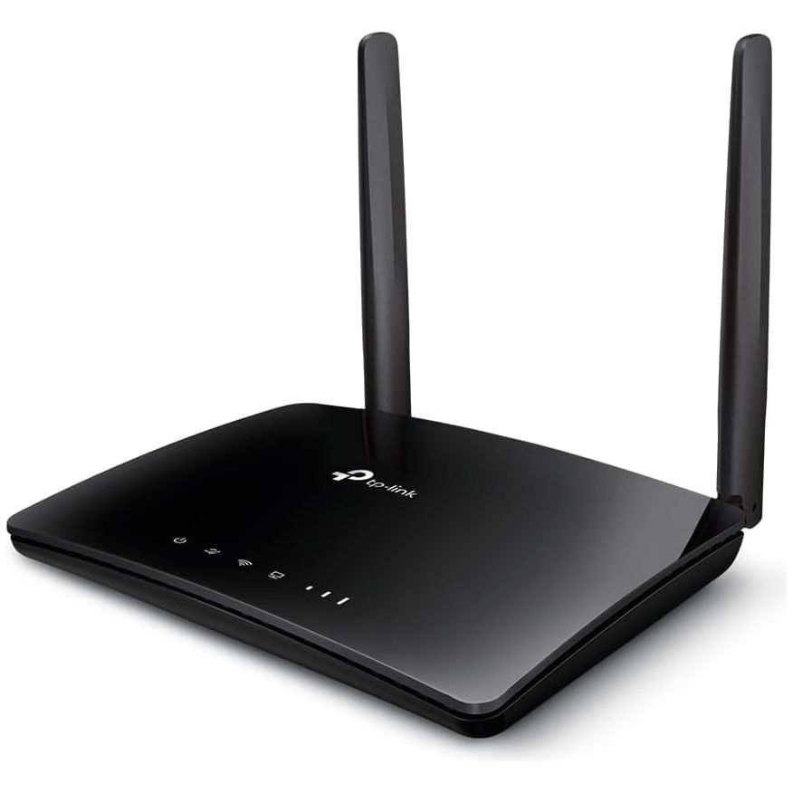 TP-Link AC750 Dual Band 4G LTE Router, SIM Slot Unlocked, WAN/LAN port, Removable Wi-Fi Antennas, Compatible with FDD-LTE and TDD-LTE, No Configuration Required, UK Plug, Black (Archer MR200) - 2