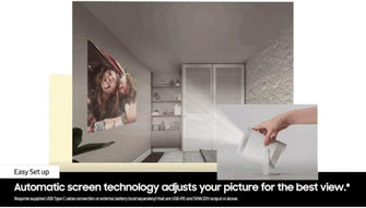 Buy Samsung,The Freestyle Portable Projector SP-LFF3CLA 100" Screen - White - Gadcet UK | UK | London | Scotland | Wales| Ireland | Near Me | Cheap | Pay In 3 | Projectors