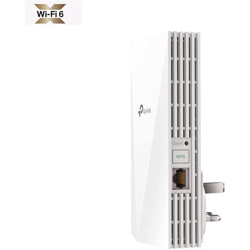 TP-Link,TP-Link AX1800 Dual Band Wi-Fi 6 Range Extender, Broadband/Wi-Fi Extender, Wi-Fi Booster/Hotspot with 1 Gigabit Port, Built-In Access Point Mode, Easy Setup, UK Plug (RE600X) - Gadcet.com