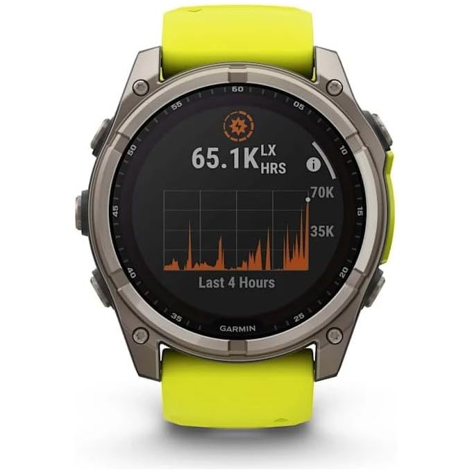 Buy Garmin,Garmin Fenix 8 – 51mm Solar, Sapphire Titanium GPS Watch with Amp Yellow/Graphite Silicone Band - Gadcet UK | UK | London | Scotland | Wales| Near Me | Cheap | Pay In 3 | Smart Watches