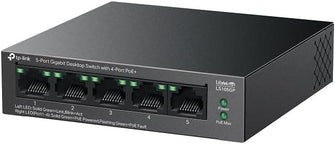 Buy TP-Link,TP-Link 5-Port Gigabit Desktop Switch with 4-Port PoE+, up to 10 Gbps switching capacity, 65 W PoE Budget up to 250 m Transmission, desktop or wall-mounting design, Plug and play, metal case(LS105GP) - Gadcet UK | UK | London | Scotland | Wales| Near Me | Cheap | Pay In 3 | Network Cards & Adapters