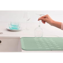 Buy Gadcet UK,Brabantia - Sinkside Silicone Dish Drying Mat with Rim - Kitchen Accessory - Dishwasher Safe - Foldable - Easy to Clean - Sink Mat for Airdrying Washing Up - Rack Drainer - Jade Green - 33 x 44 x 1 cm - Gadcet UK | UK | London | Scotland | Wales| Ireland | Near Me | Cheap | Pay In 3 | Kitchen & Dining