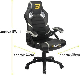 Buy BraZen Puma,Puma Ergonomic Gaming Chair for Adults – PC/Office Computer Chair with High-Back Support – Black & Green - Gadcet UK | UK | London | Scotland | Wales| Near Me | Cheap | Pay In 3 | Office Equipment