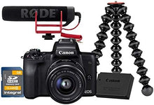 Canon EOS M50 4K Vlogger Kit Bundle – 24.1MP Mirrorless Camera, 15-45mm Lens, RØDE Mic & GorillaPod