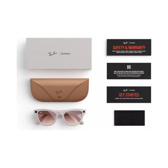 Buy Meta,Ray-Ban Meta Skyler Smart Sunglasses – RW4010, Shiny Chalky Grey Frame with Gradient Cinnamon Pink Lenses - Gadcet UK | UK | London | Scotland | Wales| Near Me | Cheap | Pay In 3 | Smart Glasses