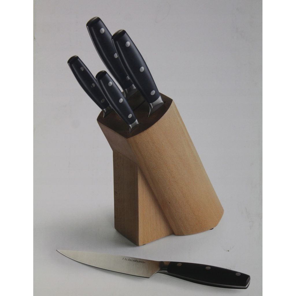 Buy Debenhams,Debenhams 5‑Piece Triple Rivet Knife Block Set - Gadcet UK | UK | London | Scotland | Wales| Near Me | Cheap | Pay In 3 | Knife Blocks
