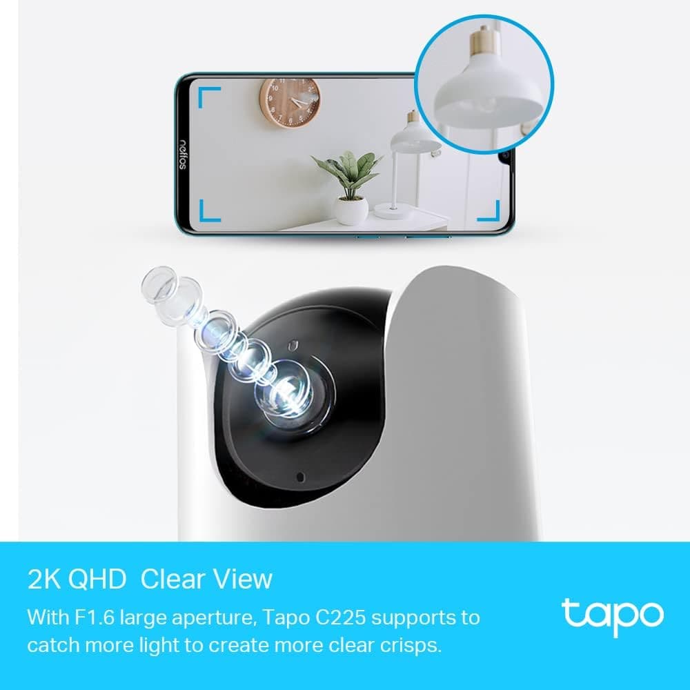 Buy TP-Link,TP-Link - Tapo C225 2K QHD Pan/Tilt AI Home Security Wi-Fi Camera - Gadcet UK | UK | London | Scotland | Wales| Ireland | Near Me | Cheap | Pay In 3 | Security System Sensors