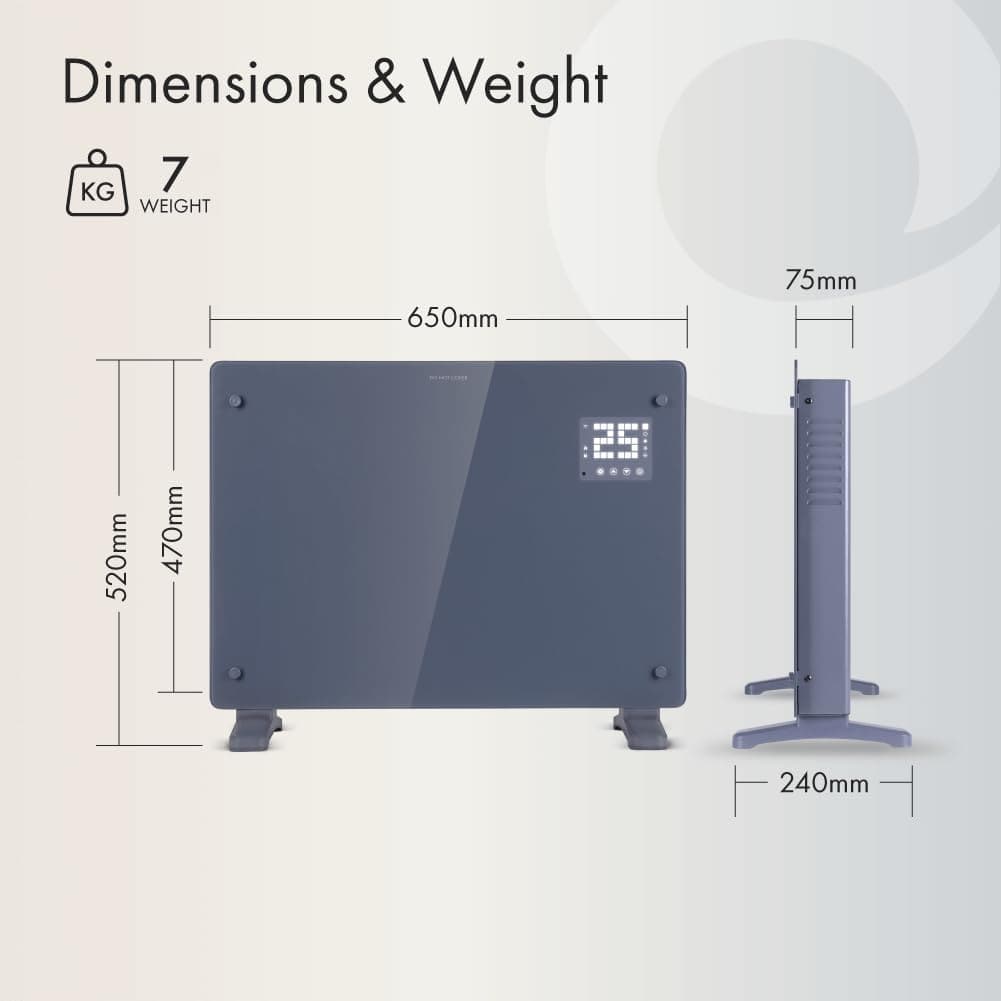 Buy Devola,Devola Wifi Enabled Smart Electric Glass Panel Heater 1500G | Wall Mounted Radiator & Free Standing Low Energy Heater, Works With Alexa | Lot 20 complaint, DVPW1500G (Grey) (1500, Watts) - Gadcet UK | UK | London | Scotland | Wales| Near Me | Cheap | Pay In 3 | Electronics