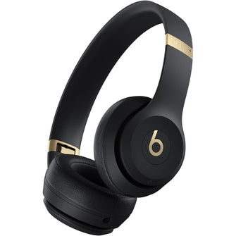Beats Solo 4 – Wireless Bluetooth On-Ear Headphones, Apple & Android Compatible, Up to 50 hours of Battery Life – Black & Gold