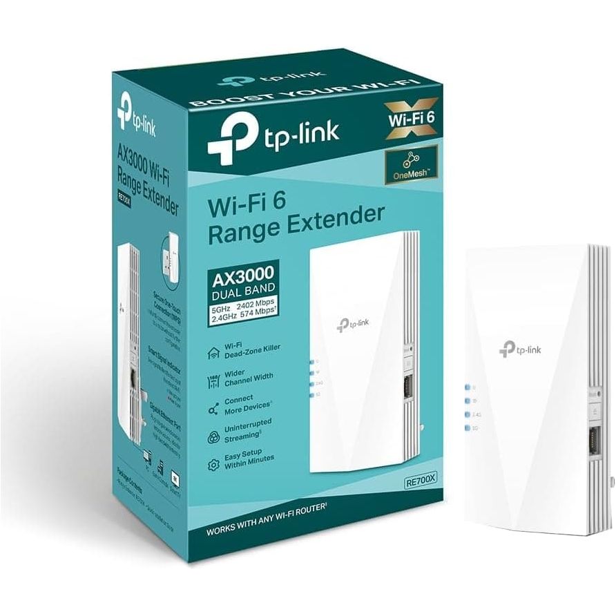 Buy TP-Link,TP-Link Mesh WiFi 6 Booster, Ultraxtend WiFi Range Extender with 1 Gigabit Port, AX3000 Mbps Internet Booster, 5GHz, App Control Easy Setup, UK Plug (RE700X) - Gadcet  | UK | London | Scotland | Wales| Near Me | Cheap | Pay In 3 | Network Cards & Adapters