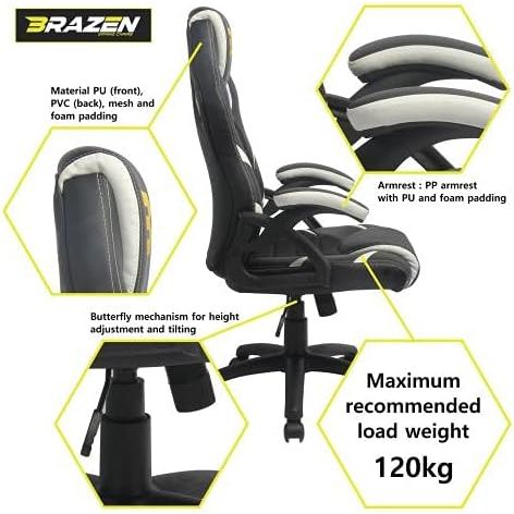 Buy BraZen Puma,Puma Ergonomic Gaming Chair for Adults – PC/Office Computer Chair with High-Back Support – Black & Green - Gadcet UK | UK | London | Scotland | Wales| Near Me | Cheap | Pay In 3 | Office Equipment