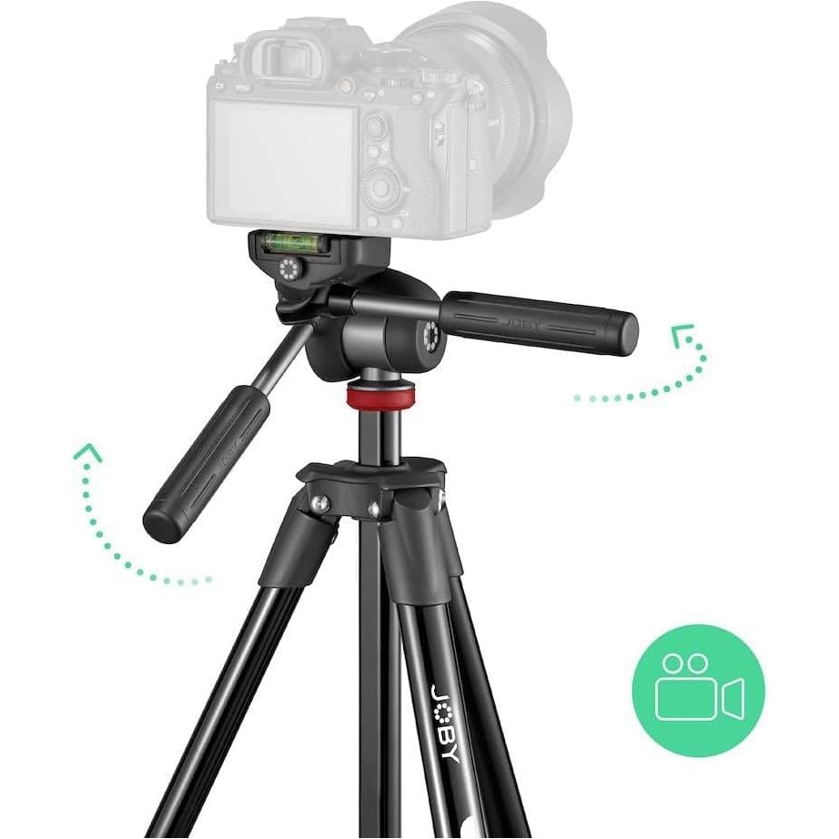 Buy JOBY,JOBY Compact Advanced Camera Tripod with 3-Way Head - Universal ¼-20” Quick Release, Carrying Bag Included - Compatible with CSC, DSLR, Mirrorless Cameras, Smartphones - Black - Gadcet UK | UK | London | Scotland | Wales| Near Me | Cheap | Pay In 3 | Tripods & Monopods