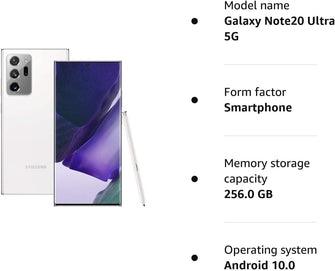 Buy Samsung,Samsung Galaxy Note20 Ultra 5G 256GB - Mystic White - Unlocked (SM-N986B/DS) - Gadcet UK | UK | London | Scotland | Wales| Ireland | Near Me | Cheap | Pay In 3 | Unlocked Mobile Phones
