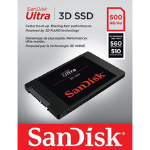 Buy SanDisk,SanDisk Ultra 3D SATA 2.5" SSD 500GB - Black - Gadcet UK | UK | London | Scotland | Wales| Ireland | Near Me | Cheap | Pay In 3 | Computer Components