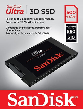 Buy SanDisk,SanDisk Ultra 3D SATA 2.5" SSD 500GB - Black - Gadcet UK | UK | London | Scotland | Wales| Ireland | Near Me | Cheap | Pay In 3 | Computer Components