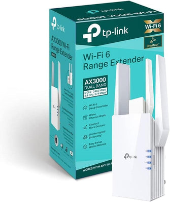 Buy TP-Link,TP-Link AX3000 Dual Band Mesh Wi-Fi 6 Range Extender, Broadband/Wi-Fi Extender, Wi-Fi Booster/Hotspot with 1 Gigabit Port, 160 MHz Channels, Built-In Access Point Mode, Easy Setup, UK Plug (RE705X) - Gadcet UK | UK | London | Scotland | Wales| Near Me | Cheap | Pay In 3 | Network Cards & Adapters