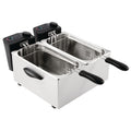 Caterlite Twin Tank Countertop Deep Fryer, Stainless Steel, 2 x 3.5L