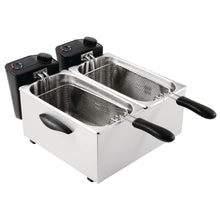 Caterlite Twin Tank Countertop Deep Fryer, Stainless Steel, 2 x 3.5L