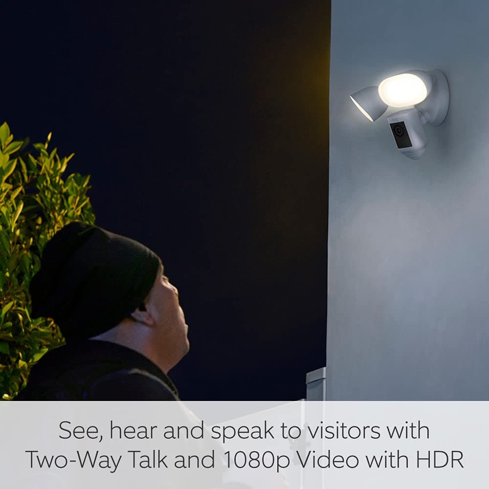 Buy Ring Alarm,Ring Floodlight Cam Wired Pro by Amazon | Outdoor Security Camera with HDR Video, 3D Motion Detection, Bird's Eye View, Siren, alternative to CCTV system | 30-day free trial of Ring Protect | White - Gadcet UK | UK | London | Scotland | Wales| Near Me | Cheap | Pay In 3 | Security Monitors & Recorders