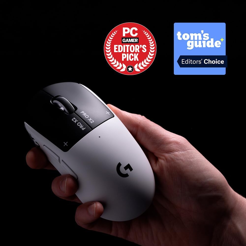 Logitech G PRO X2 SUPERSTRIKE LIGHTSPEED Wireless Gaming Mouse – White
