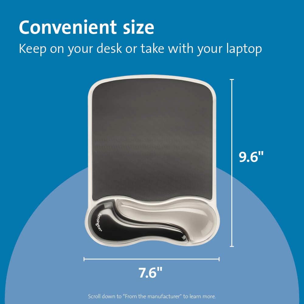 Buy Kensington,Kensington Duo Gel Mouse Pad with Ergonomic Wrist Rest - Grey (K62399US) - Gadcet UK | UK | London | Scotland | Wales| Near Me | Cheap | Pay In 3 | Mouse Pads