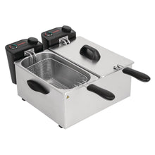 Caterlite Twin Tank Countertop Deep Fryer, Stainless Steel, 2 x 3.5L