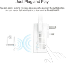 TP-Link TL-WA860RE WiFi Extender Booster – N300Mbps with Passthrough Socket & Ethernet Port