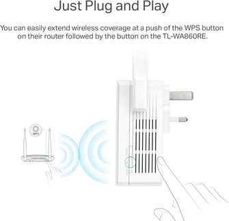 TP-Link TL-WA860RE WiFi Extender Booster – N300Mbps with Passthrough Socket & Ethernet Port