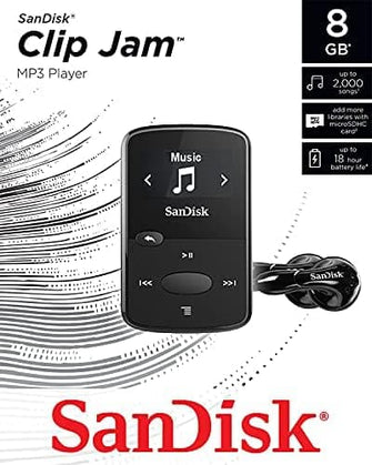 Buy Sandisk,SanDisk Clip Jam 8GB MP3 Player - Black - Gadcet UK | UK | London | Scotland | Wales| Ireland | Near Me | Cheap | Pay In 3 | Electronics