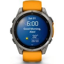 Buy Garmin,Garmin Fenix 8 47mm AMOLED Sapphire Titanium Smartwatch – Spark Orange/Graphite Silicone Band - Gadcet UK | UK | London | Scotland | Wales| Near Me | Cheap | Pay In 3 | Smart Watches