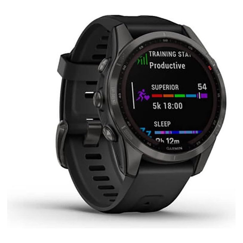 Buy Garmin,Garmin Fenix 7S Sapphire Solar - Carbon Grey DLC Titanium with Black Band - Gadcet UK | UK | London | Scotland | Wales| Near Me | Cheap | Pay In 3 | Smart Watches