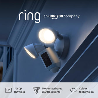 Buy Ring,Ring Floodlight Cam Wired Plus by Amazon - 1080p HD, LED Lights, Siren, Wi-Fi, Hardwired, 30-Day Ring Protect Trial - White - Gadcet UK | UK | London | Scotland | Wales| Near Me | Cheap | Pay In 3 | Security Monitors & Recorders