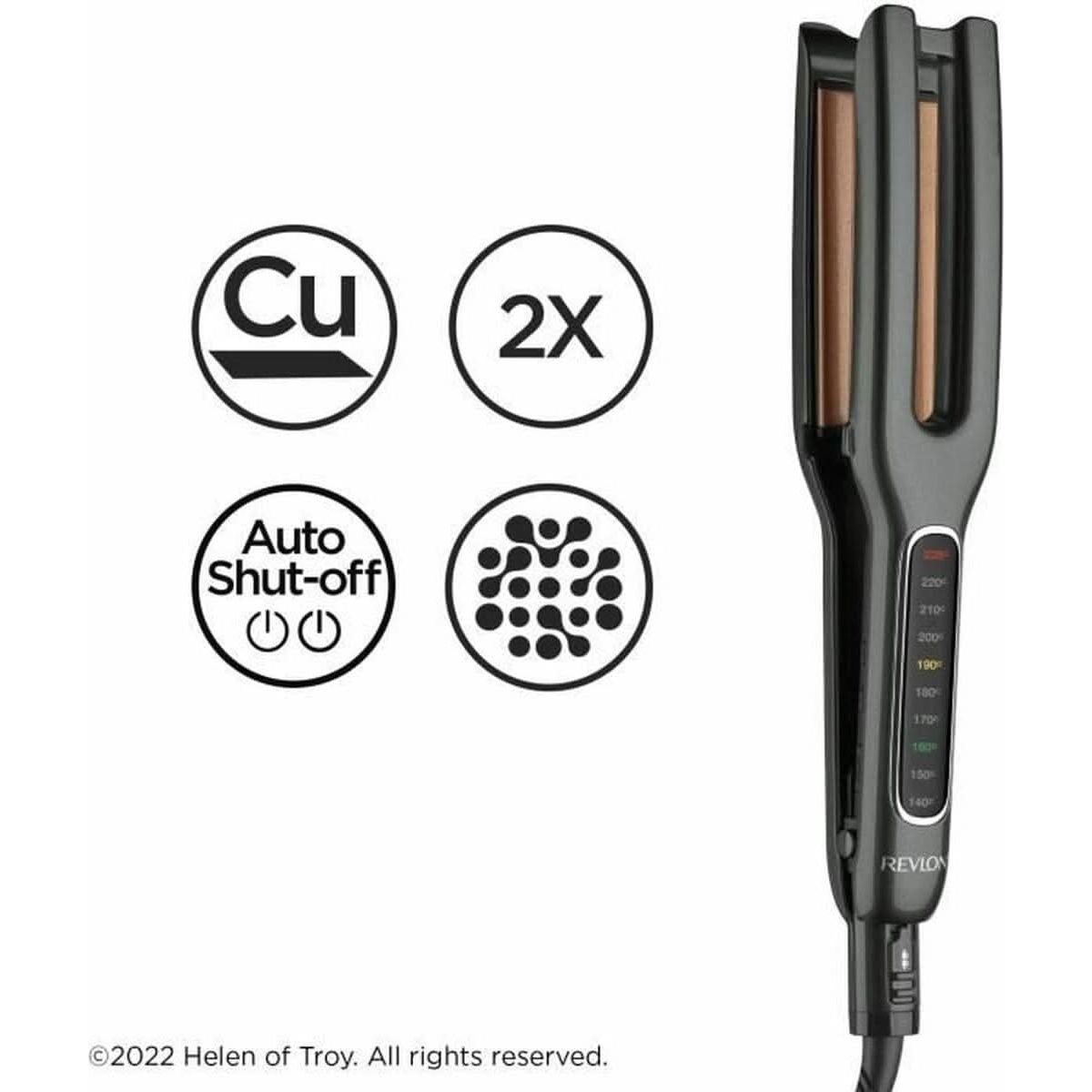 Buy Revlon,Revlon Double Straight Hair Straightener, Dual Plate, Copper Ceramic, 10 Heat Settings - RVST2204UK - Gadcet UK | UK | London | Scotland | Wales| Near Me | Cheap | Pay In 3 | Hair Straighteners