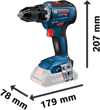 Bosch Professional GSR 18V-55 Cordless Drill Driver – 18V, 55Nm Max Torque, L-BOXX 136 (Batteries & Charger Not Included)