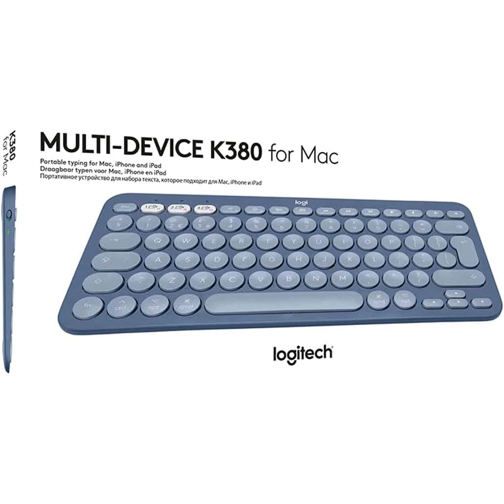 Buy Logitech,Logitech K380 Multi-Device Bluetooth Keyboard for Mac - Blueberry Blue - Gadcet UK | UK | London | Scotland | Wales| Ireland | Near Me | Cheap | Pay In 3 | Keyboards