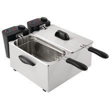Caterlite Twin Tank Countertop Deep Fryer, Stainless Steel, 2 x 3.5L