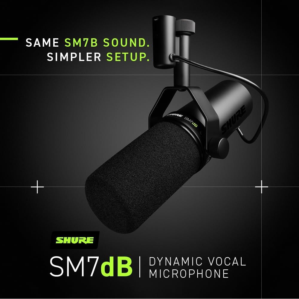 Buy Shure,Shure SM7dB Dynamic Vocal Microphone with Built-In Preamp – XLR Mic for Streaming, Podcasting & Studio Recording - Gadcet UK | UK | London | Scotland | Wales| Near Me | Cheap | Pay In 3 | Microphones